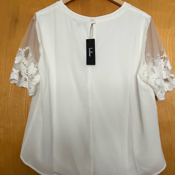 LuLus Lisa Marie White Embroidered Top - Picture 2 of 2